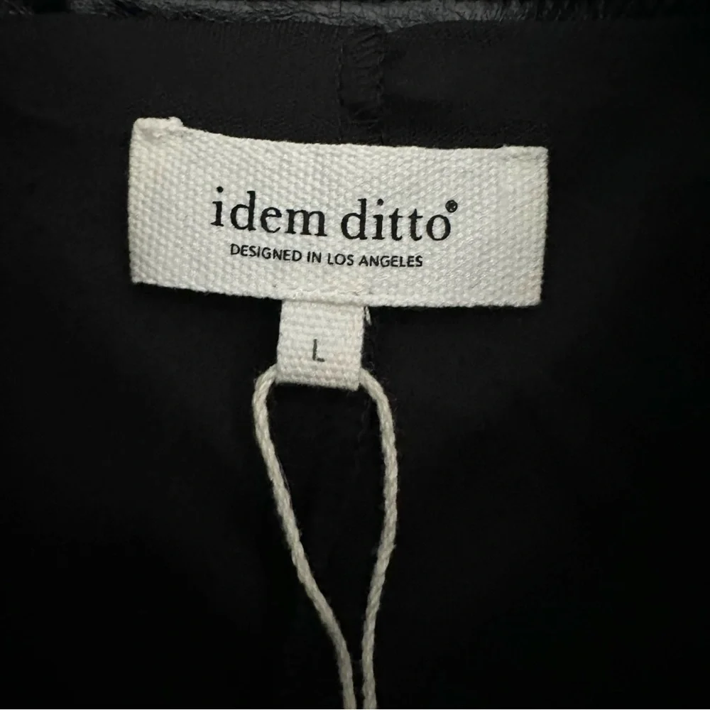 idem ditto Black Faux Leather Pleated Mini Skirt Size L NWT - Picture 6 of 8